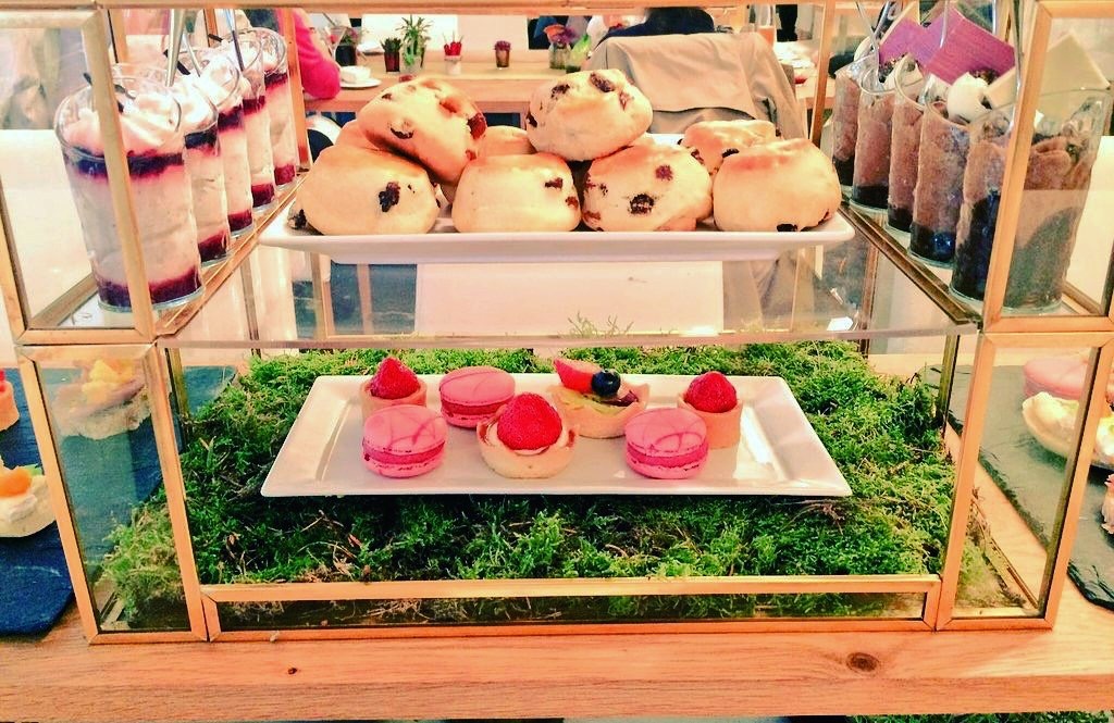 Food was presented in specially created terrariums.
