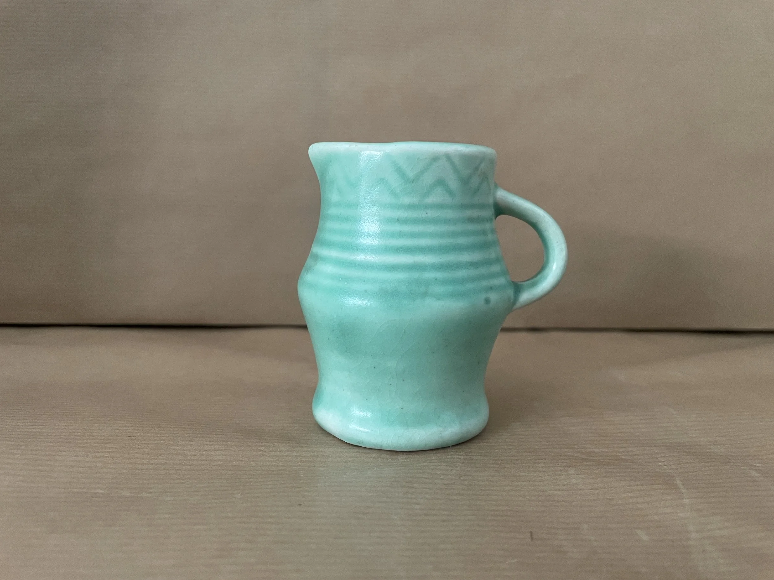 Miniature E Roddy & Co Roddy Ware Matt Green Jug