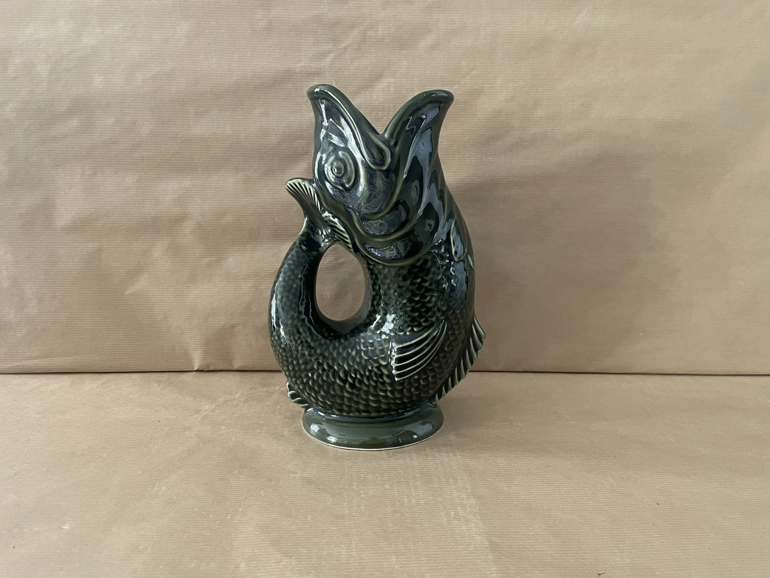 Large Dartmouth Green Gloss Gurgle Jug