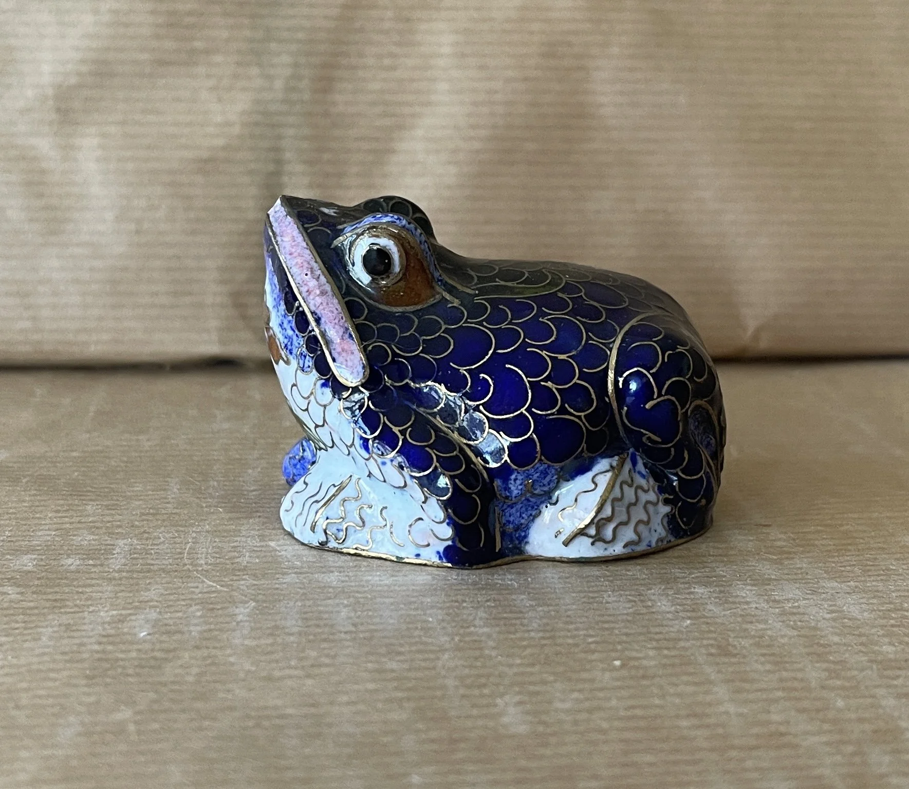 Medium Contemporary Cloisonne Frog