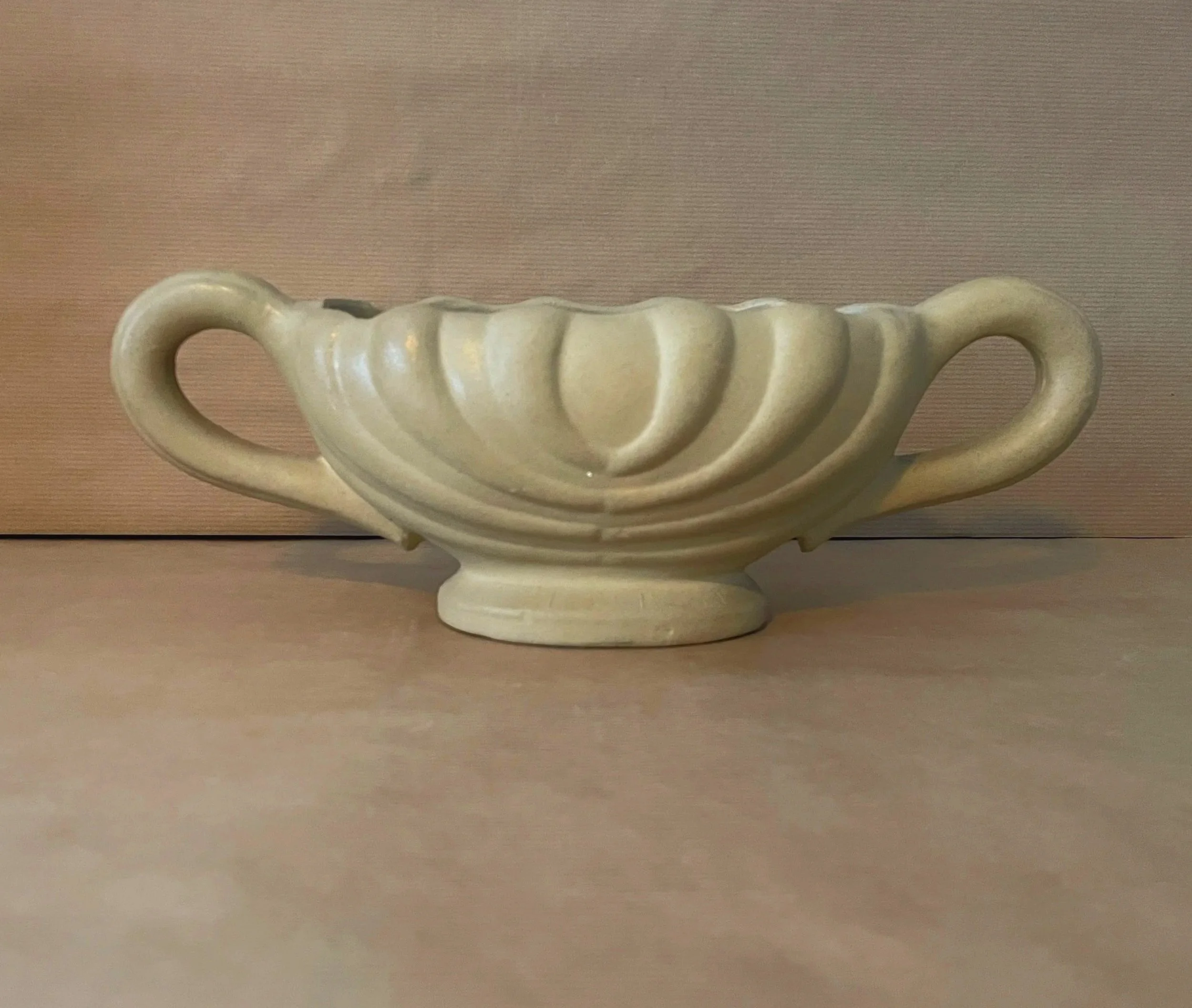 Medium Natural Clay Hillstonia Two Handled Mantle Vase