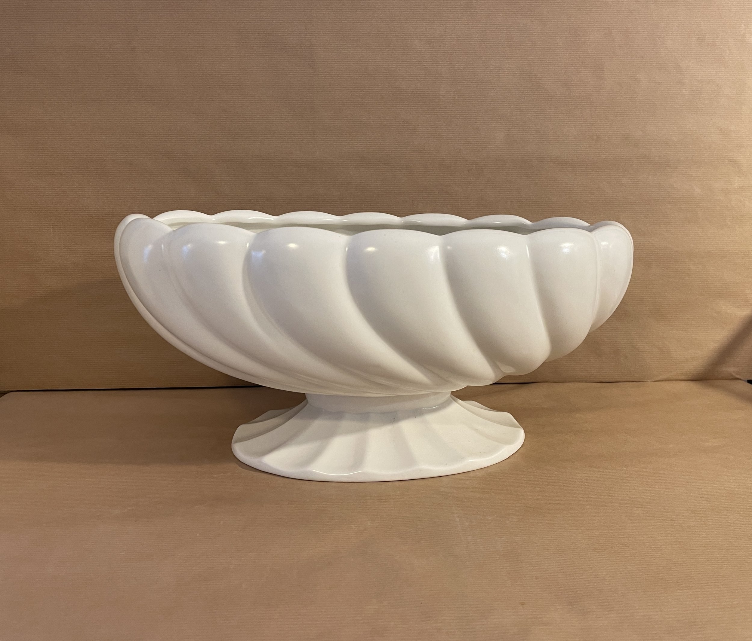 XX Large Beswick White Matt Swirled Mantle vase