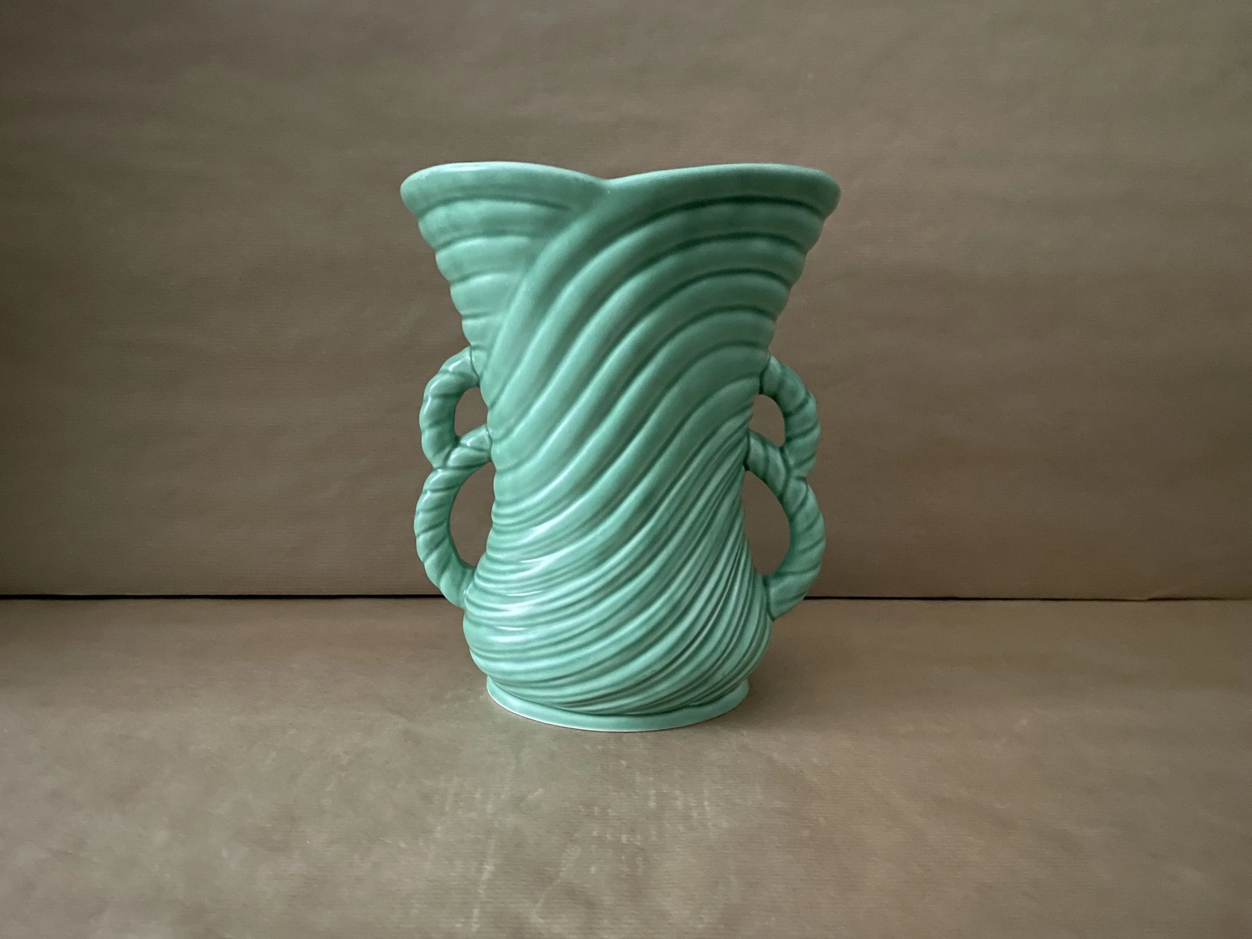 Extra Large Green Sylvac Rope Vase