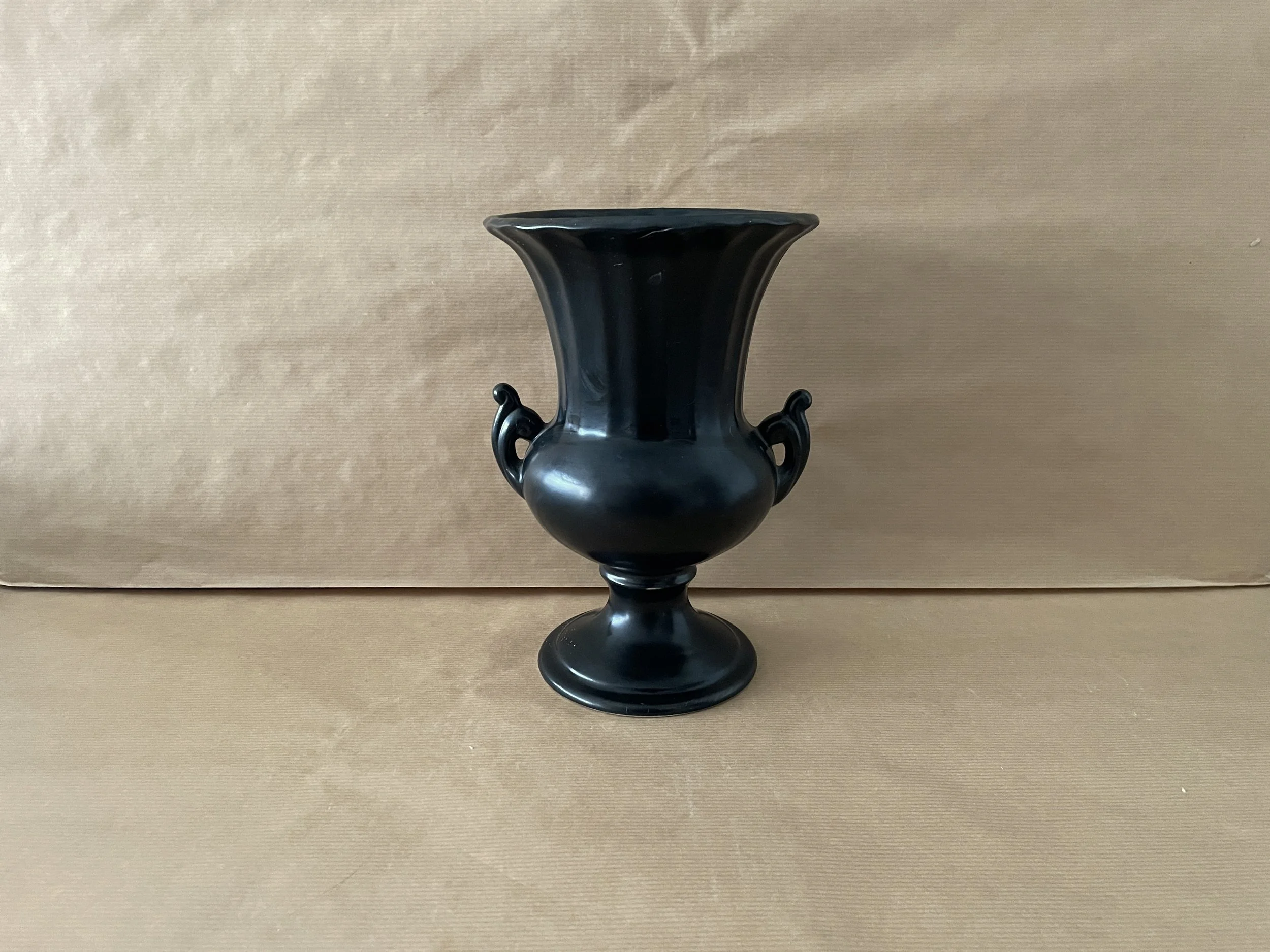 Extra Large Black Matt Fluted Urn