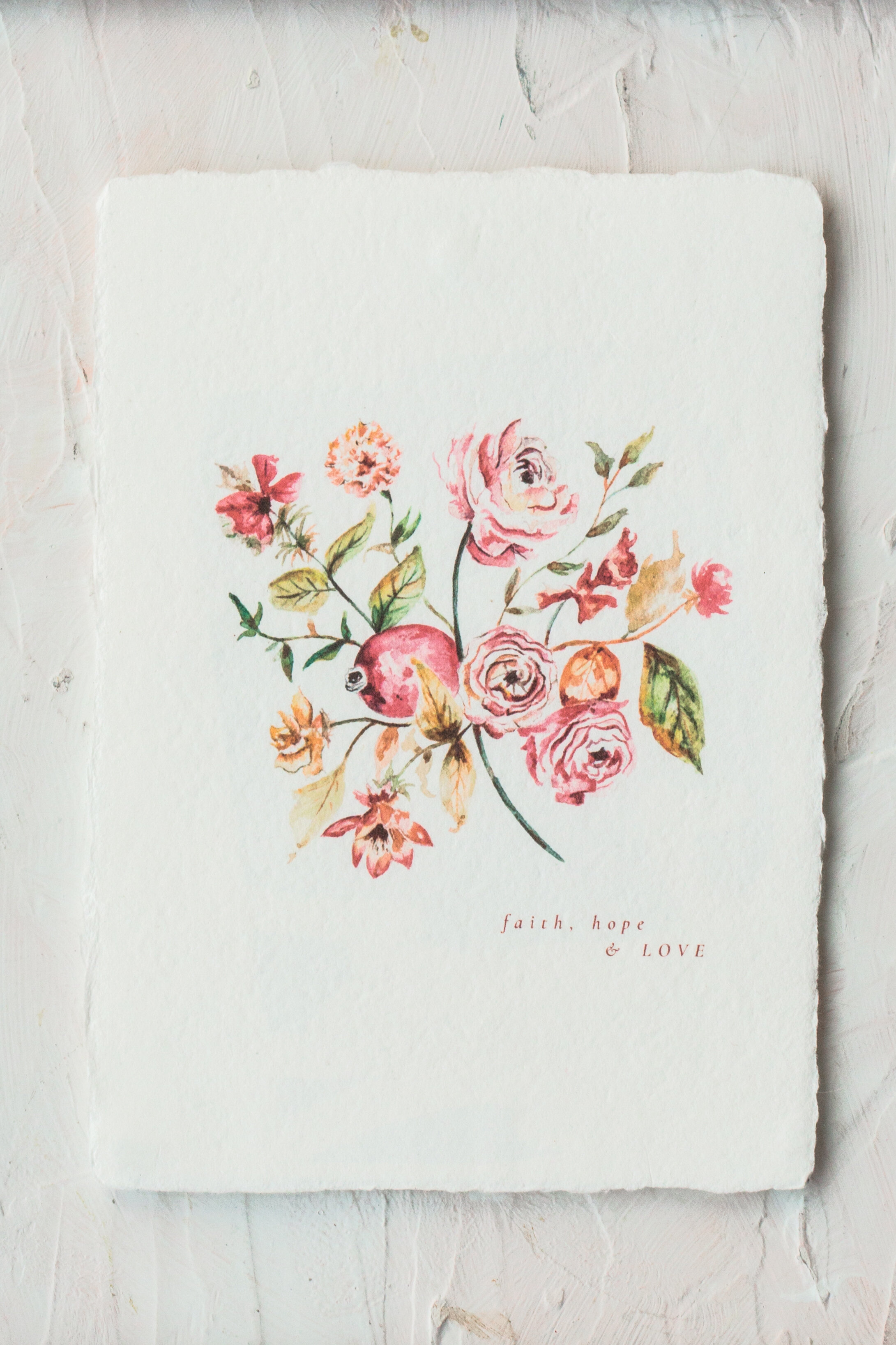 Handpainted winter floral