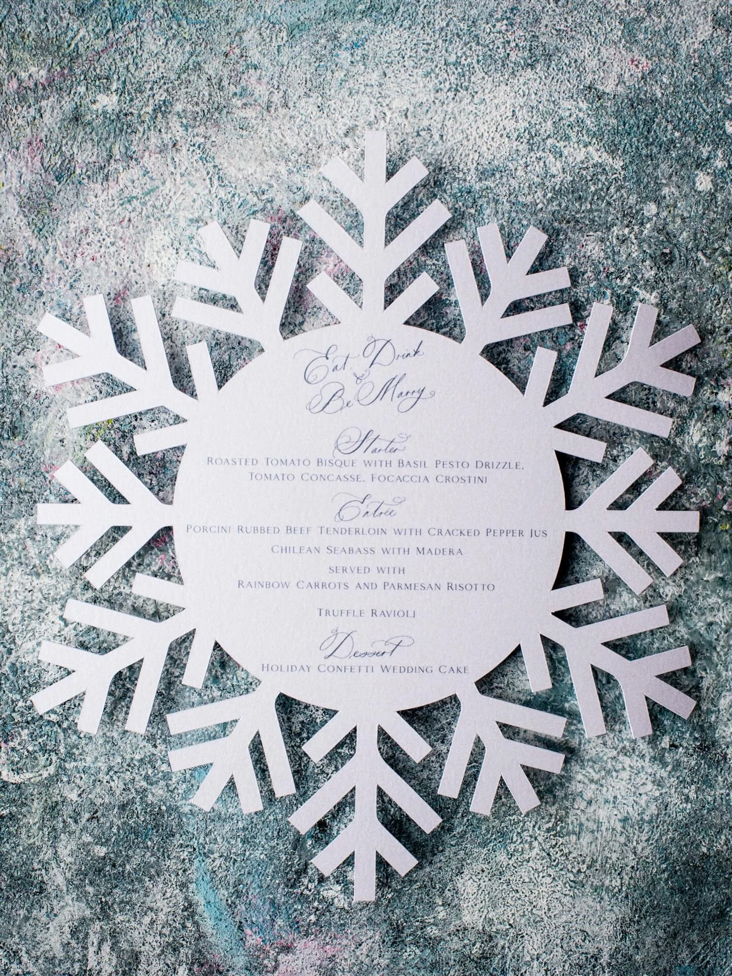 2025 has definitely been the year of the die cut and what better way to start a winter wedding feast than with a little snowflake menu.
#diecutstationery #weddingmenudesign #snowflakewedding #weddingstationerydesigner #winterweddingmenu