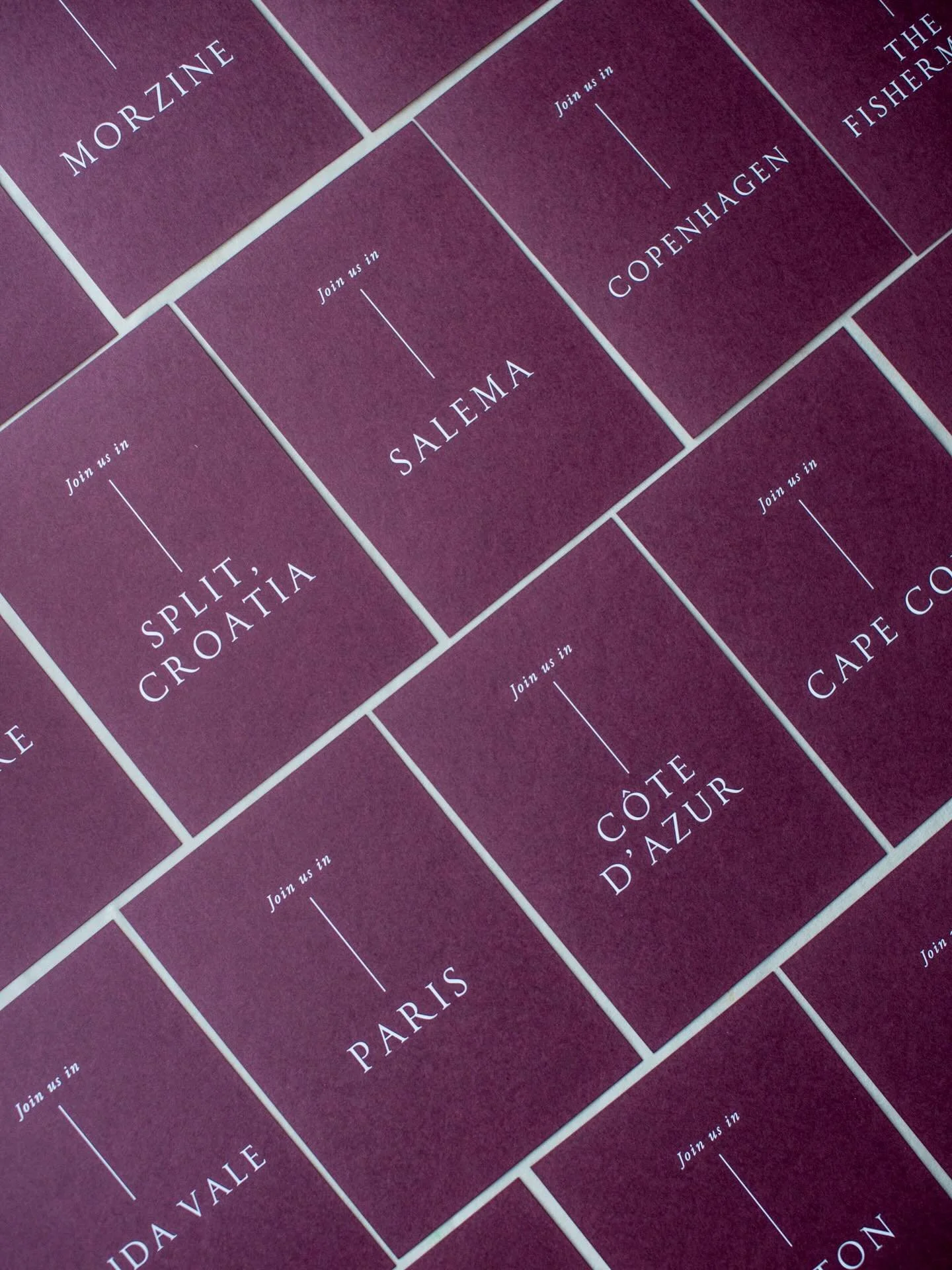 Table names vs numbers &hellip;let&rsquo;s discuss.
For larger table counts, I&rsquo;ll always lean towards names rather than numbers (though I&rsquo;m here to advise, never dictate ✨). From a design point of view, words allow for more considered typ