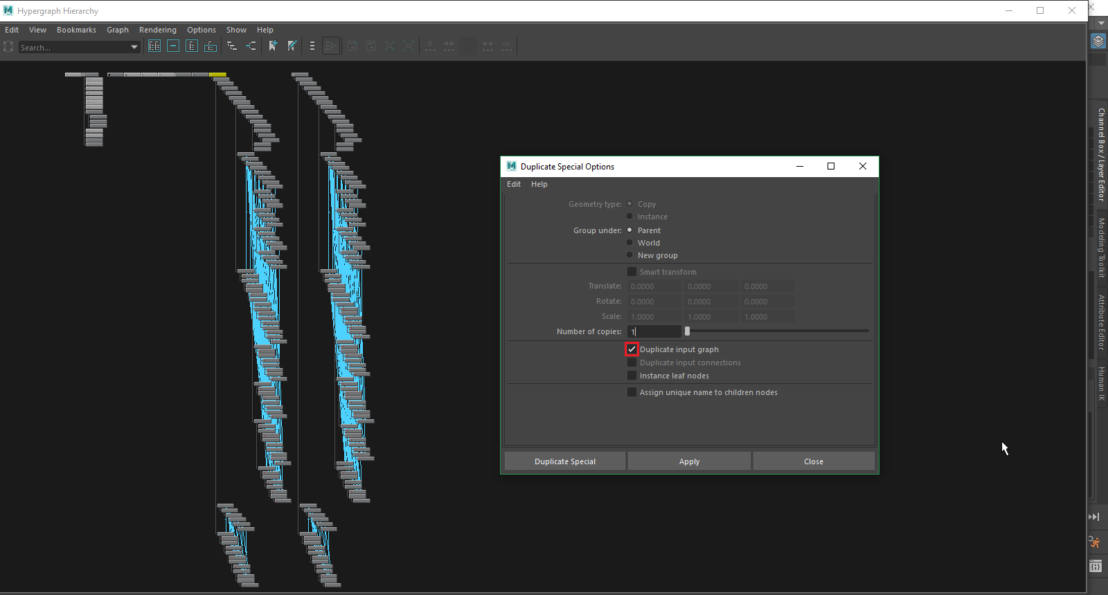 Symmetrical joints in Maya — John McElmurray Portfolio