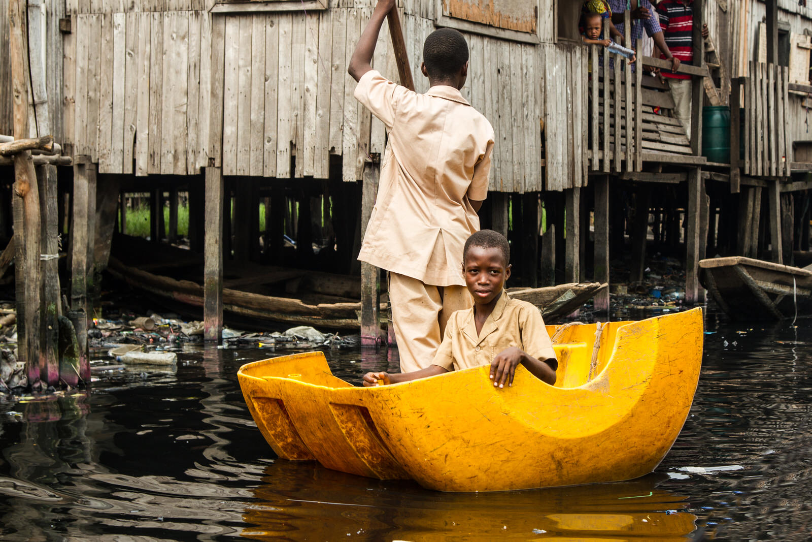 Any floating vessel can provide an innovative commute to school.