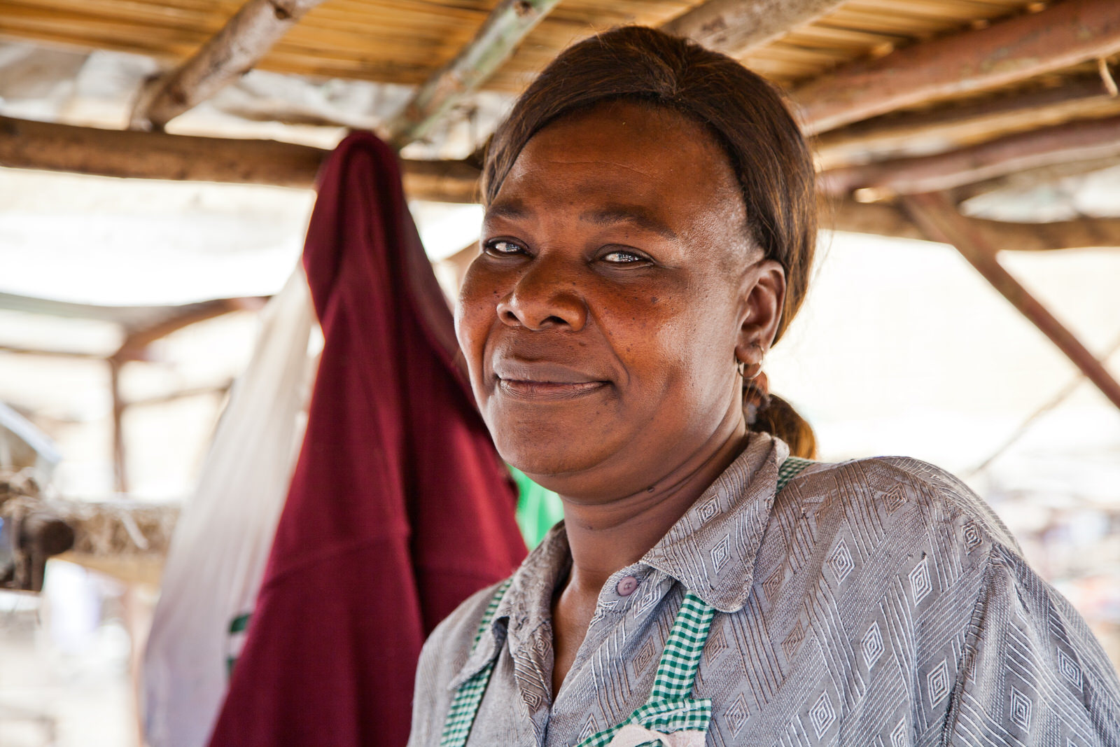 Mildred has successfully rebuilt her trading networks at Kondele, and is now the secretary of her savings and loans group. Her aspirations are to own a shop and to build a home for her and her daughter.