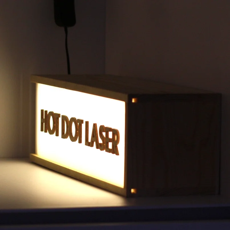 Personalised LED LightBox — Hot Dot Laser