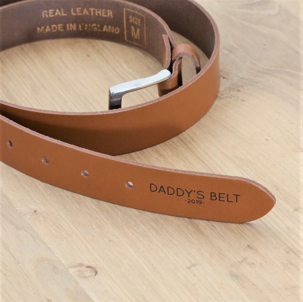 Personalised Leather Belt — Hot Dot Laser