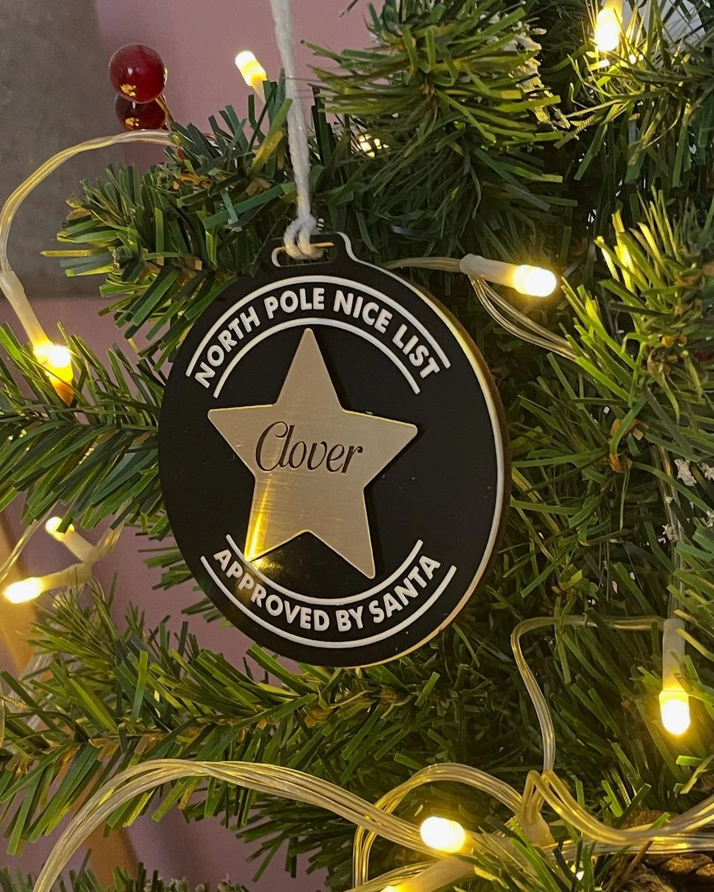 Create a memorable holiday keepsake with our Personalised Nice List Star Christmas Tree Decoration 
#christmas #xmas #christmastree #christmasdecor #nicelist #star #kidschristmas #personalised #laser