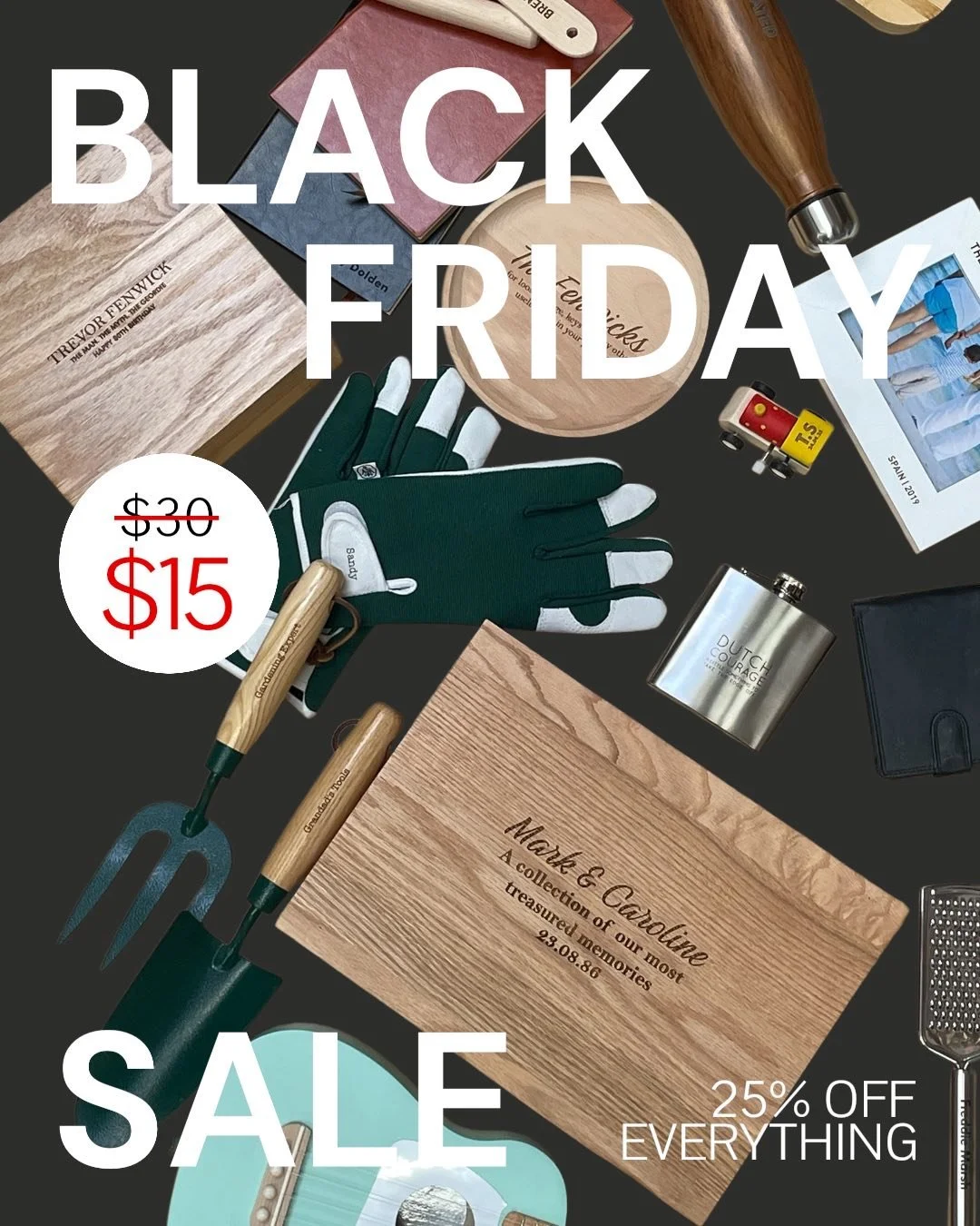 Discount automatically added to the cart at check out. #blackfriday #christmas #discount #gifts #personalised #2025 #blackfridaysale #deals #shoplocal #cybermonday