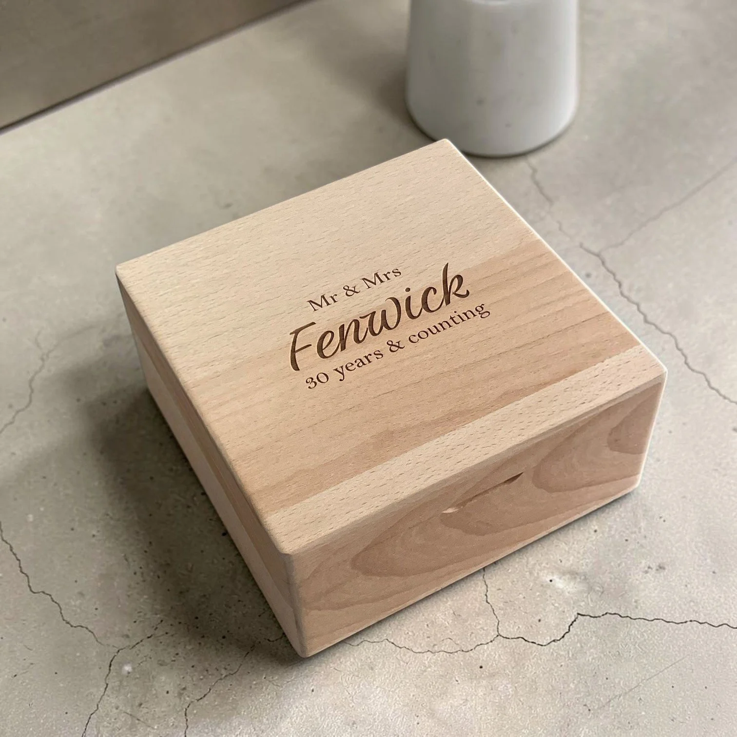 Personalised Beech Keepsake Box