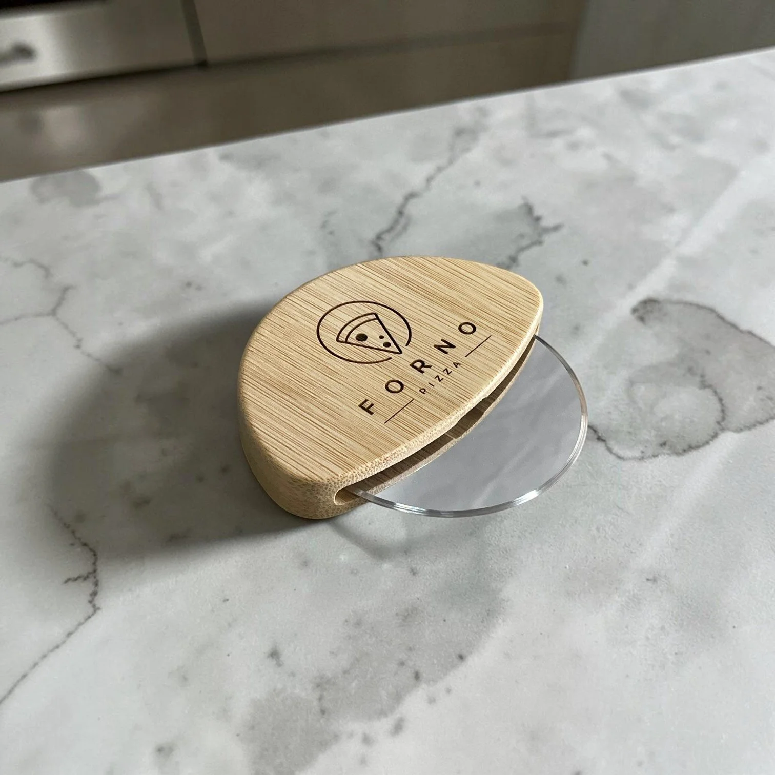 Personalised Bamboo Pizza Cutter