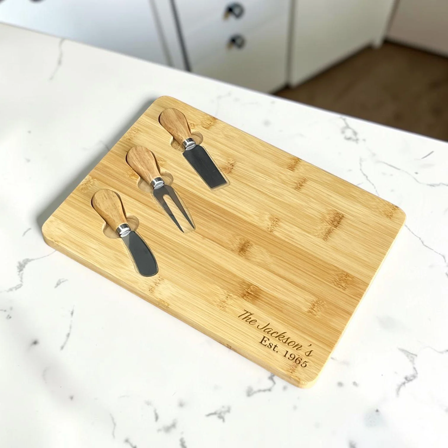 Personalised Bamboo Cheese Board