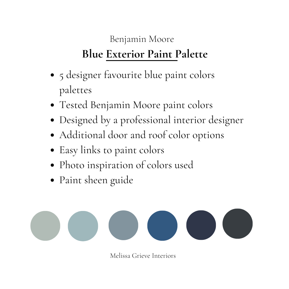 Best Blue Exterior Paint Colors Benjamin Moore Blue Exterior Paint Palette Coordinating House Colors Deep Navy To Light Blue House Exterior What's Included