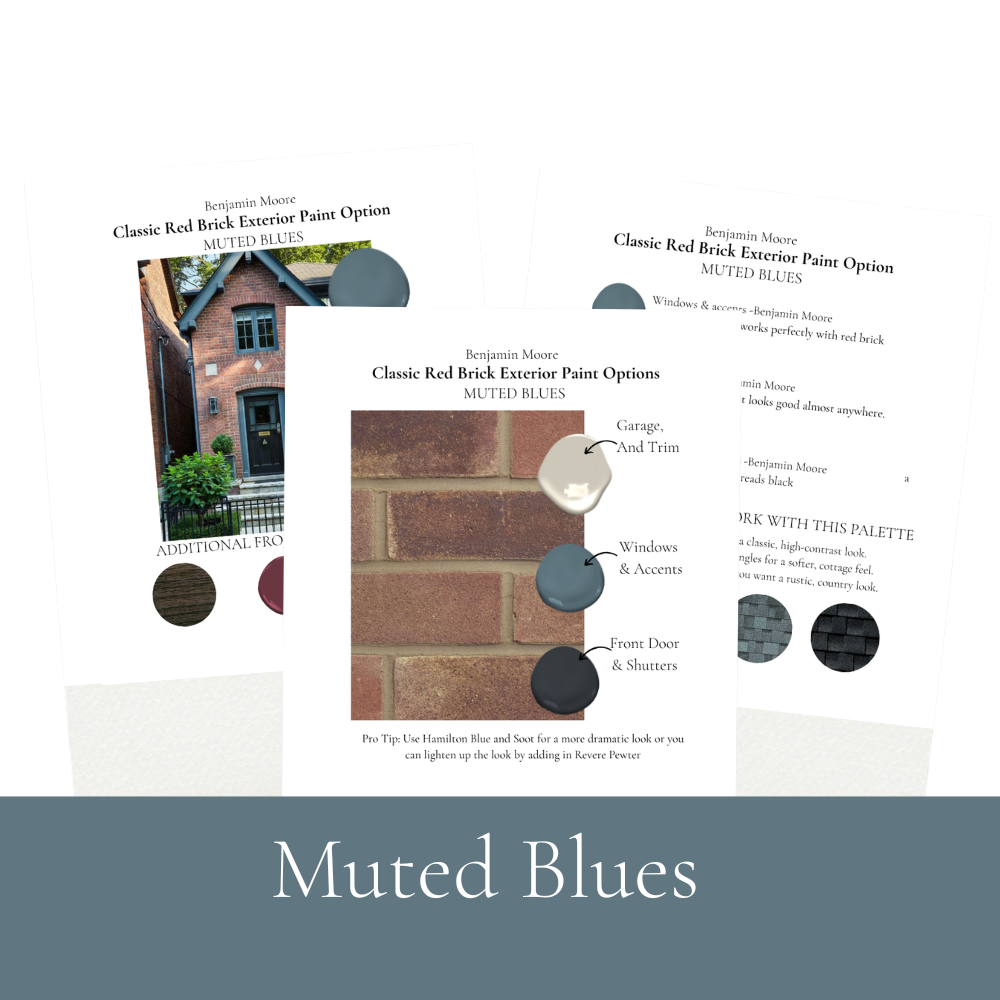 Benjamin Moore Red Brick Exterior Paint Colors Muted Blues