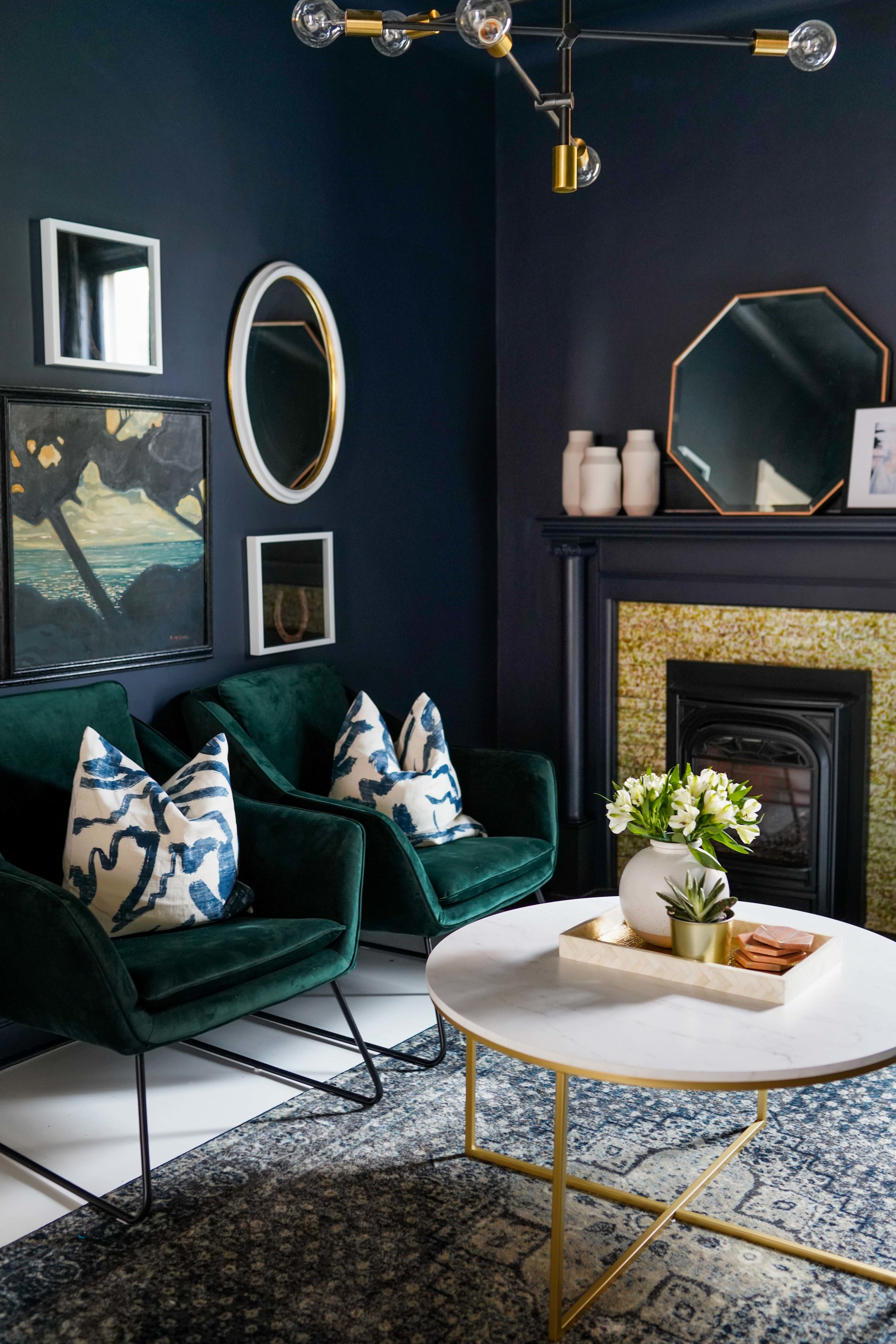 Dark Blue Painted Den 