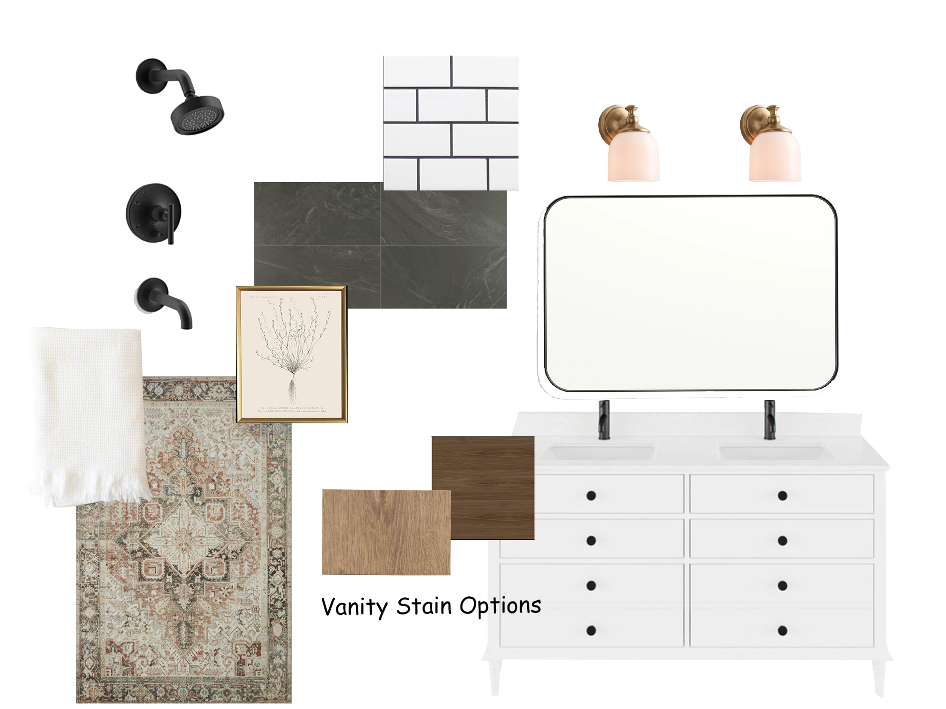 Warm Eclectic Bathroom Design