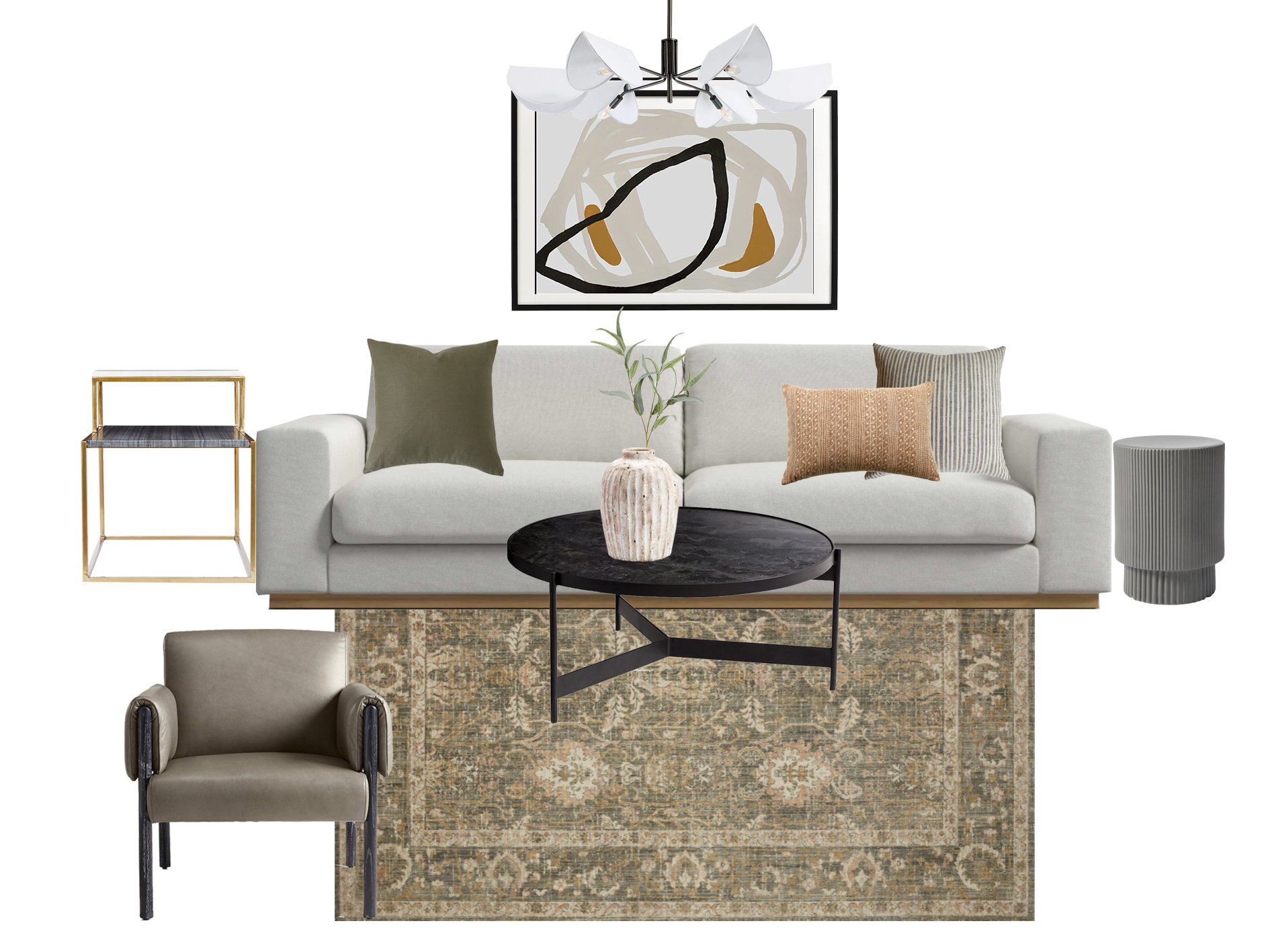 Modern/Eclectic Living Room Design 