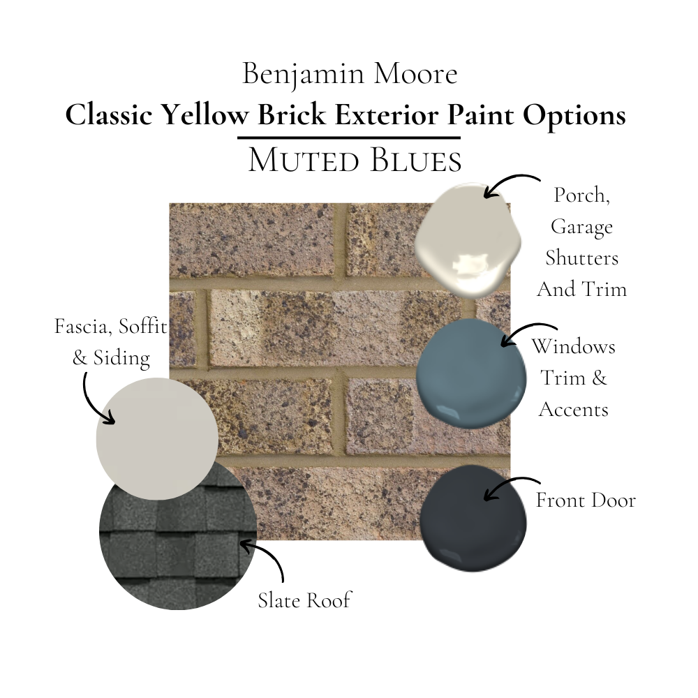 Yellow Brick Exterior Benjamin Moore Paint Palette Classic Exterior
