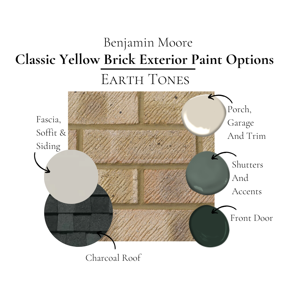 Yellow Brick Exterior Benjamin Moore Paint Palette Classic Exterior