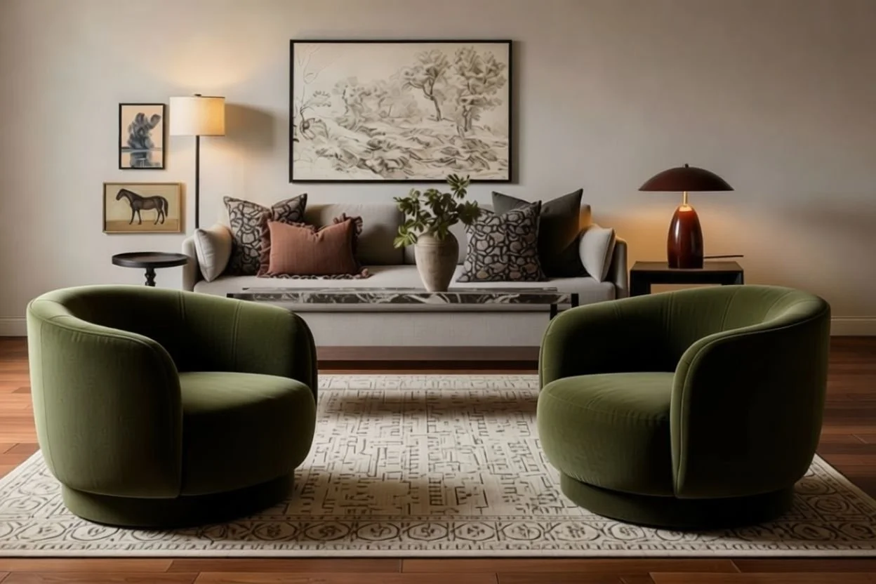 Get The Look: Moody Modern Traditional Living Room