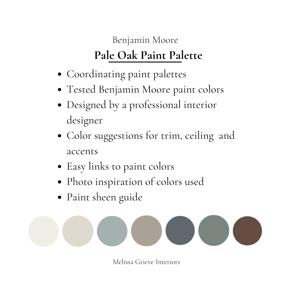 Pale Oak Benjamin Moore Coordinating Colors Whole House Paint Palette Pale Oak On Wall And Kitchen Cabinets Color Combinations Warm Gray whats included