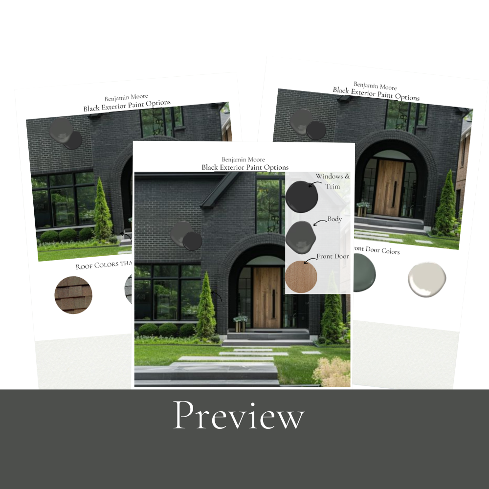 Black House Exterior Paint Colors Benjamin Moore Black Paint Coordinating Colors Dark & Moody Exterior House Design Dark House Paint Palette Charcoal Black