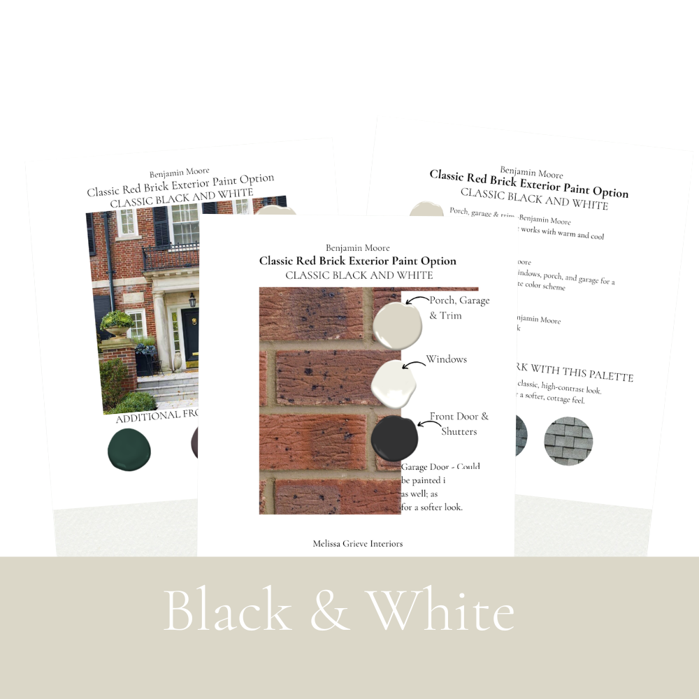 Benjamin Moore Red Brick Exterior Paint Colors Black & White