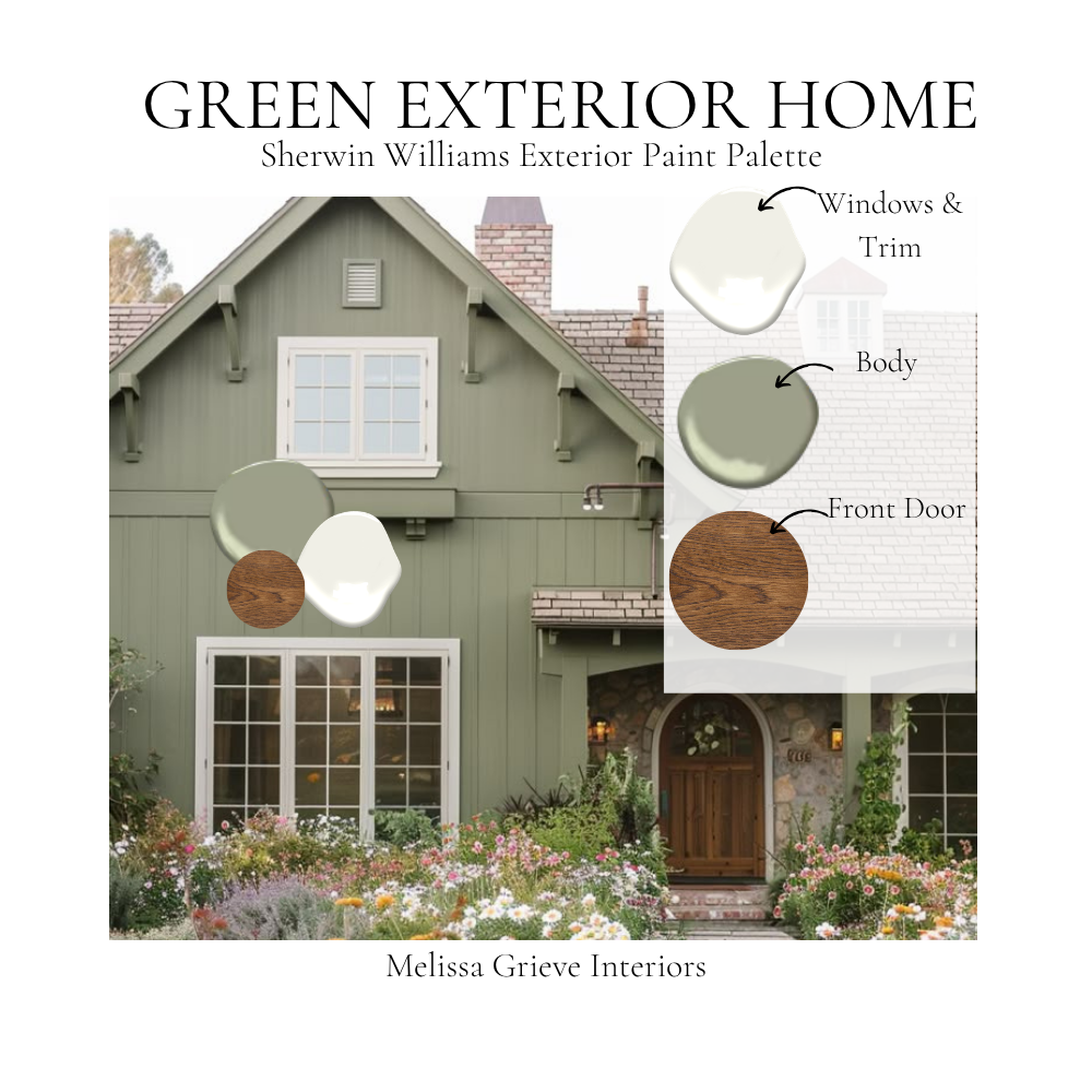 Green House Exterior- Sherwin Williams Paint Palette