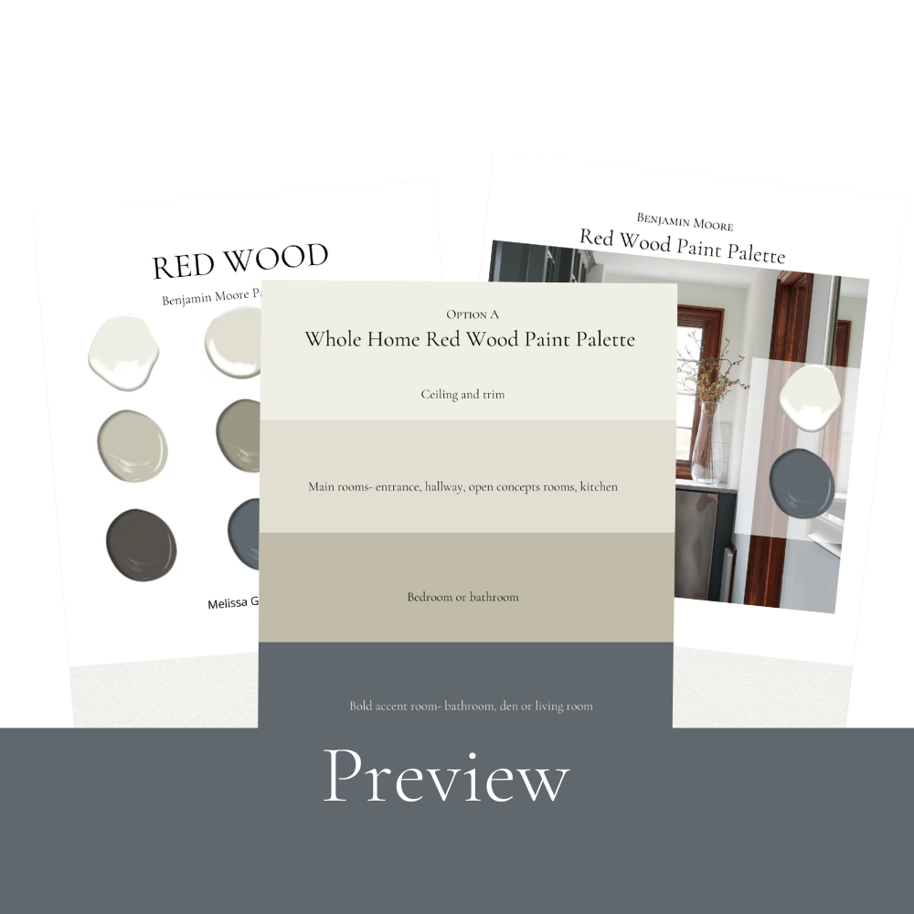 Best Paint Colors For Red Wood Floors, Trim And Cabinets Benjamin Moore Coordinating Colors For Cherry Wood Whole Home Paint Palette Gray Blue