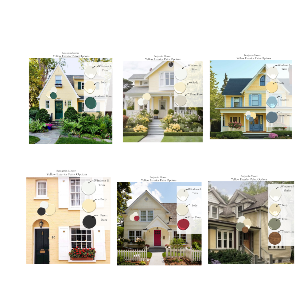 Yellow Exterior Paint Colors Benjamin Moore Yellow House Combinations Best Yellow Exterior Paint Colors With Trim, Accent And Door Paint All Paint Palettes