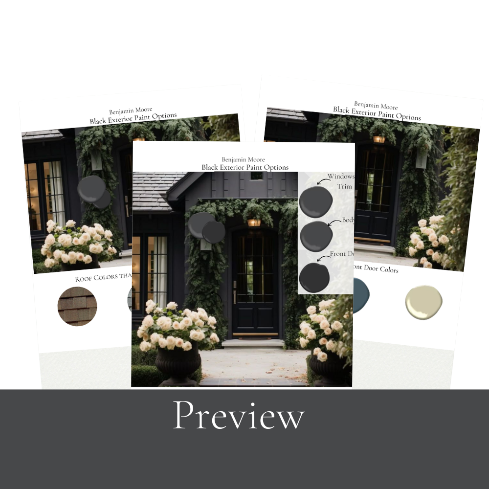 Black House Exterior Paint Colors Benjamin Moore Black Paint Coordinating Colors Dark & Moody Exterior House Design Dark House Paint Palette Vintage black