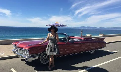 At Torrance Beach with my 1960 Cadi El Dorado Biarritz.