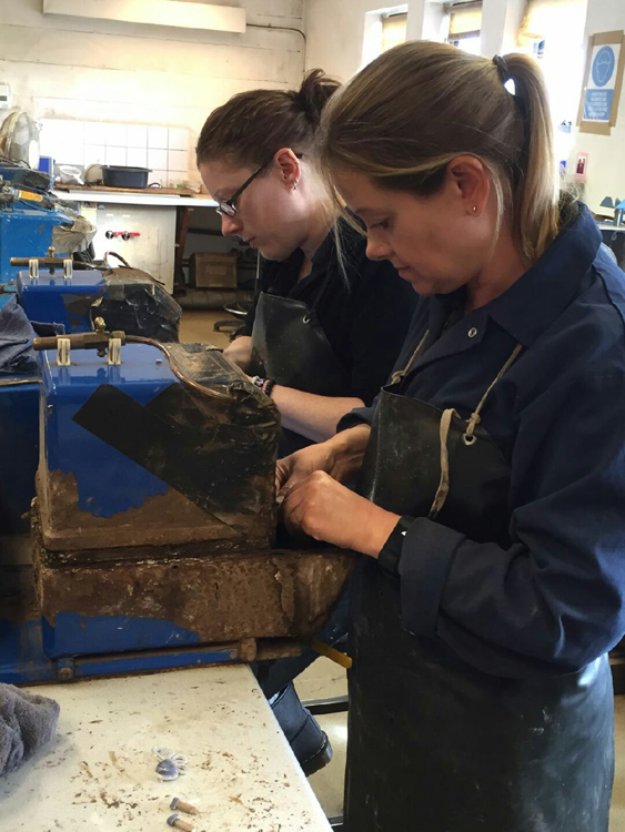 In the C W Sellors Ashbourne workshop