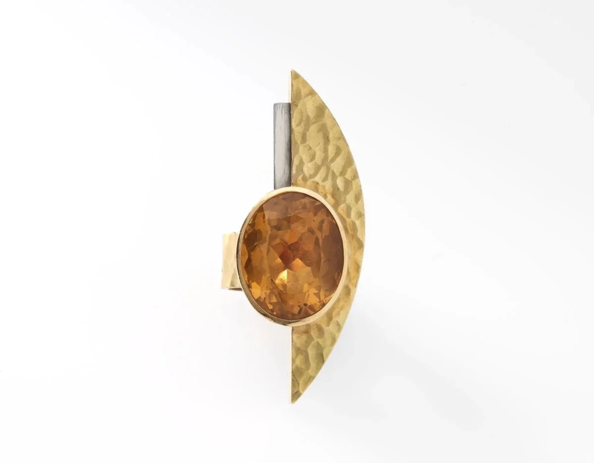 Jean Despres, RIng in gold &amp; topaz, France 1932-3