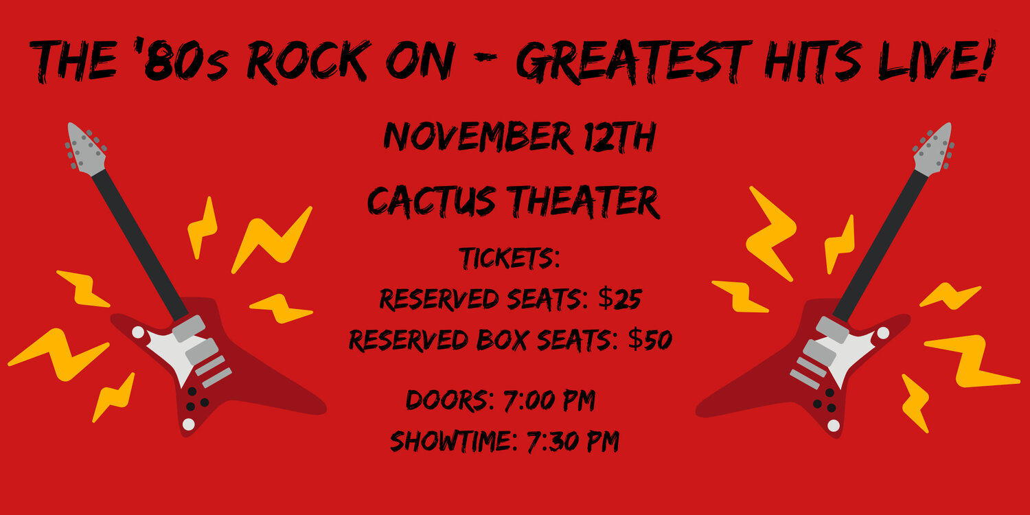 Join us for this very special night of all-’80s, greatest hits performed live!