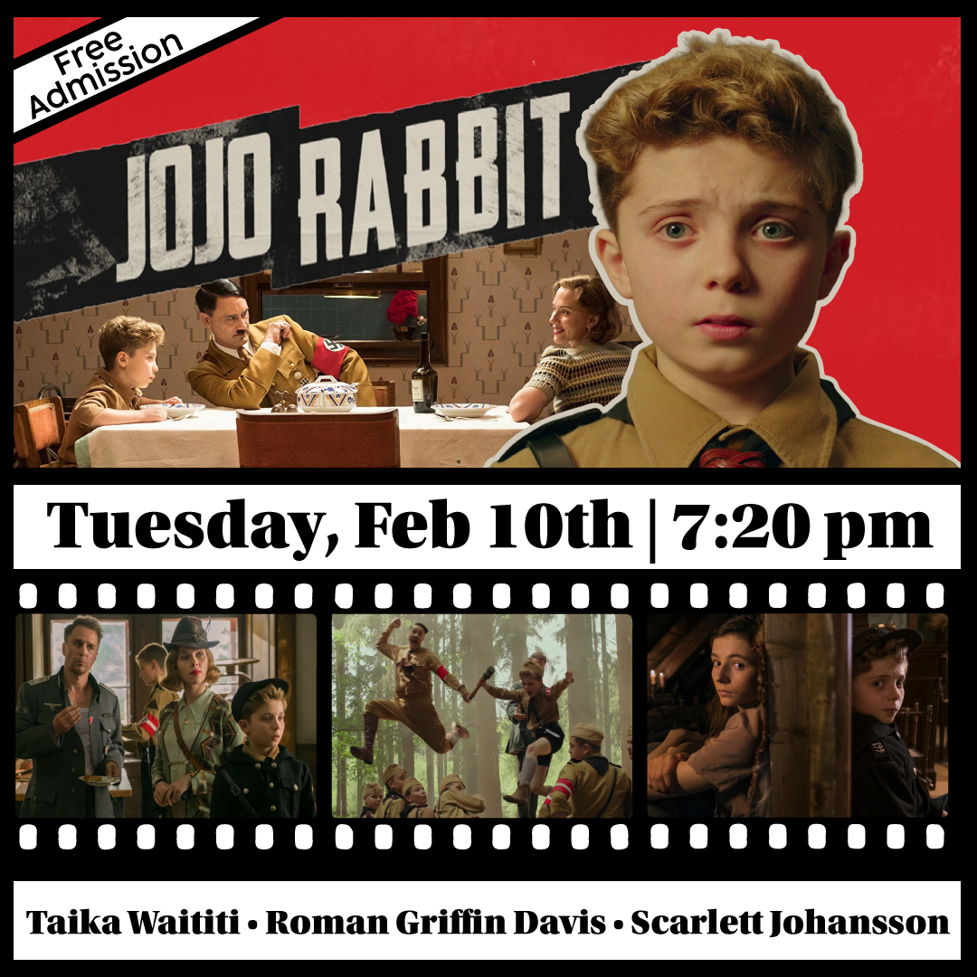 FREE SCREENING!  TTU International Studies’ Holocaust Series: “JoJo Rabbit” (2019) PG-13