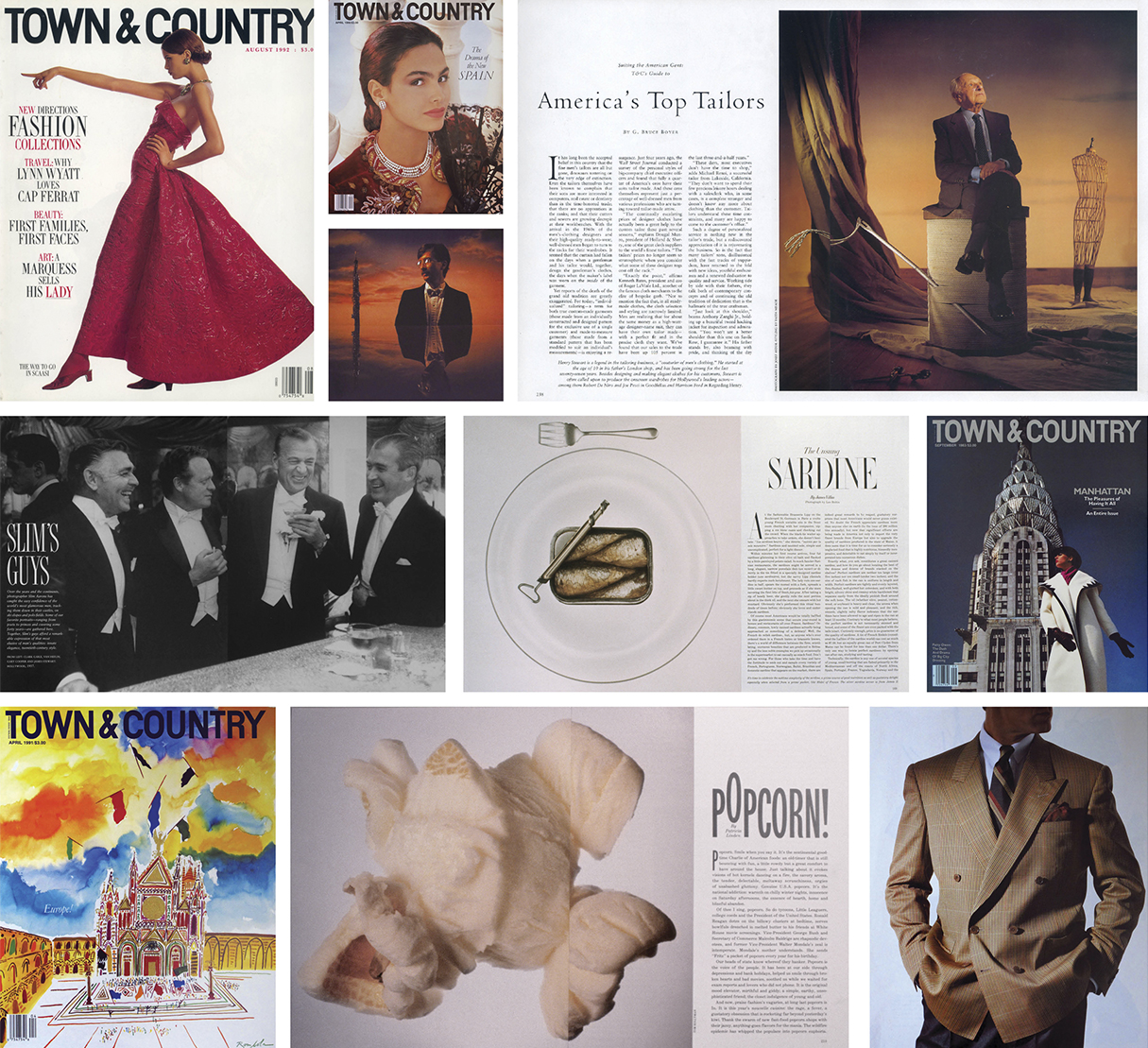  Town &amp; Country Magazine art direction and design 