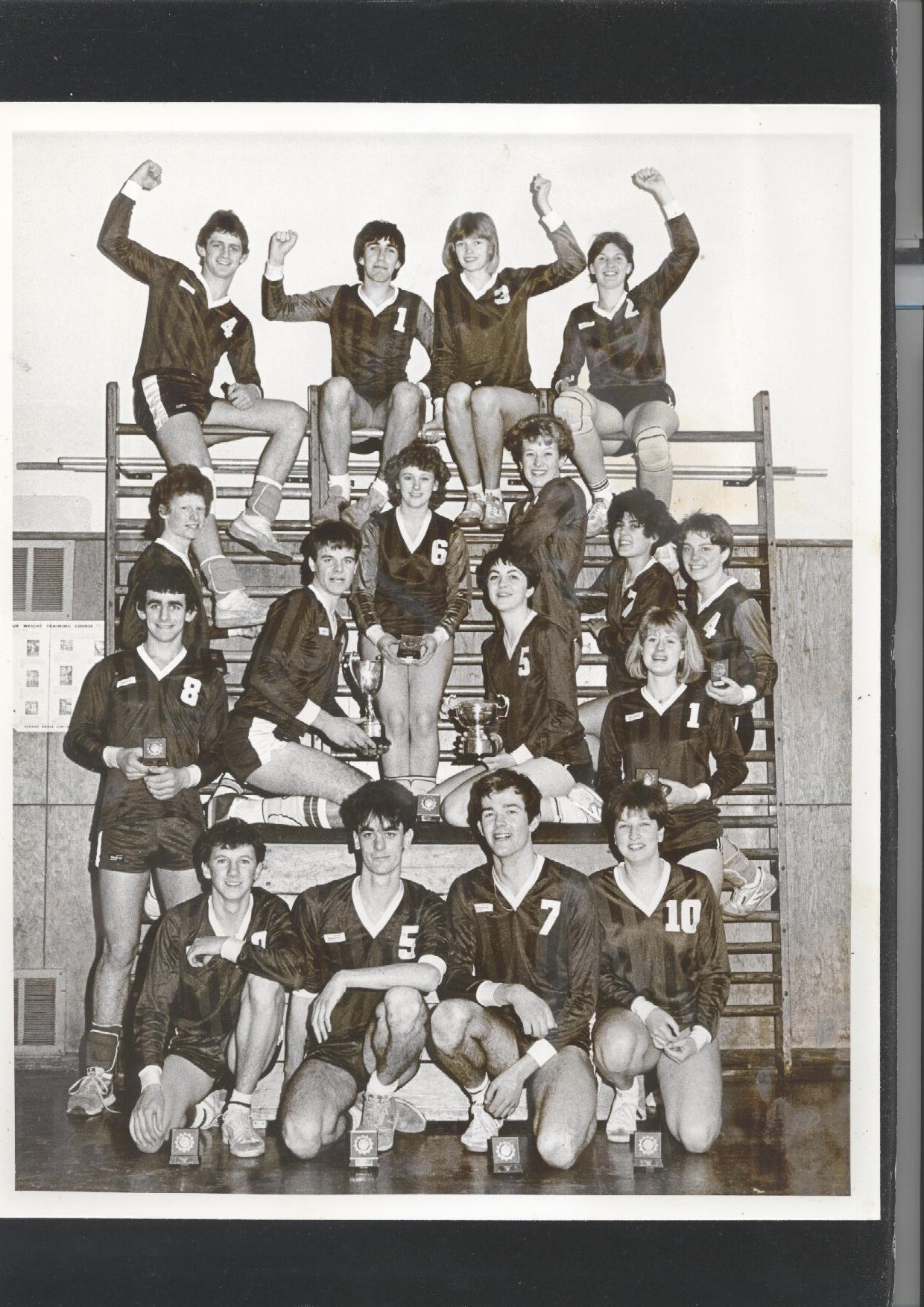 Denise Austin (No.5, centre of pic)
