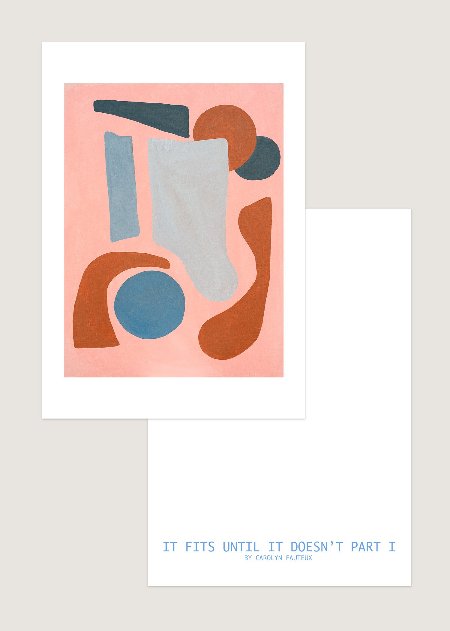 notecard abstract design shapes pink blue brick