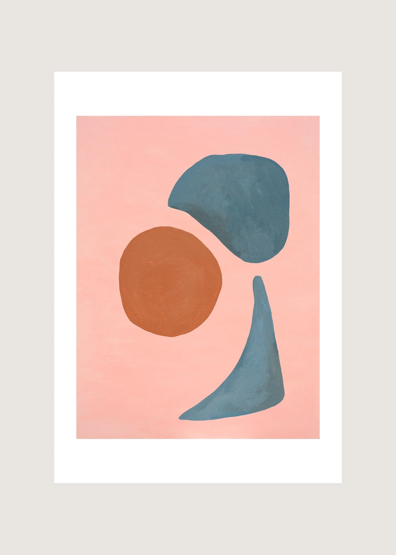 notecard abstract design shapes pink blue brick