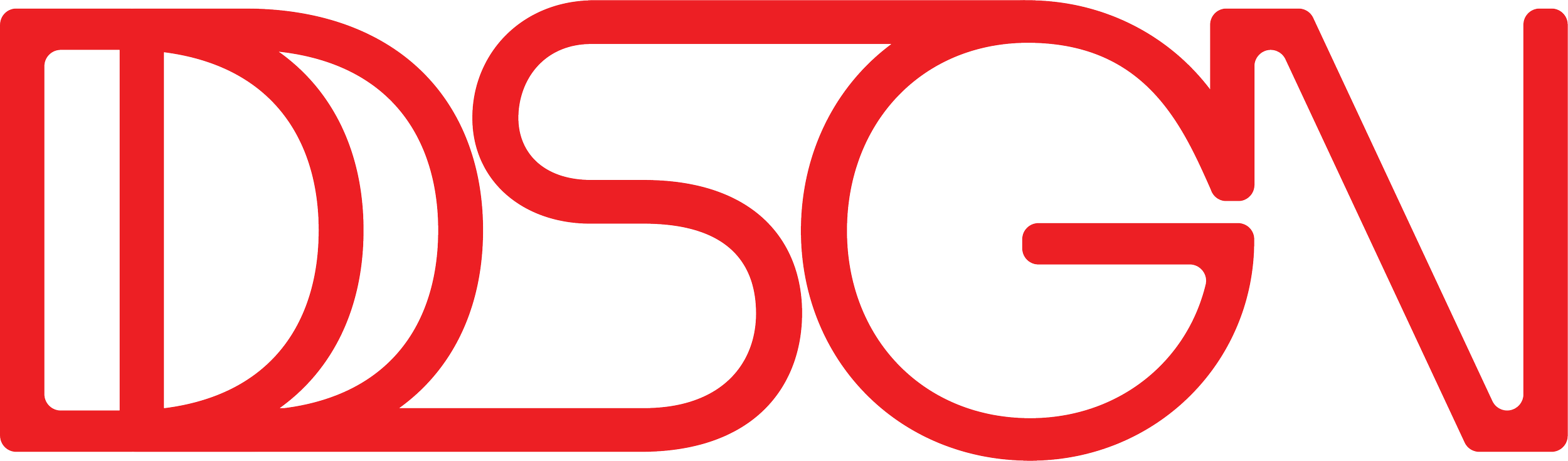 Red and black logo of DisneyDSGN (DDSGN)