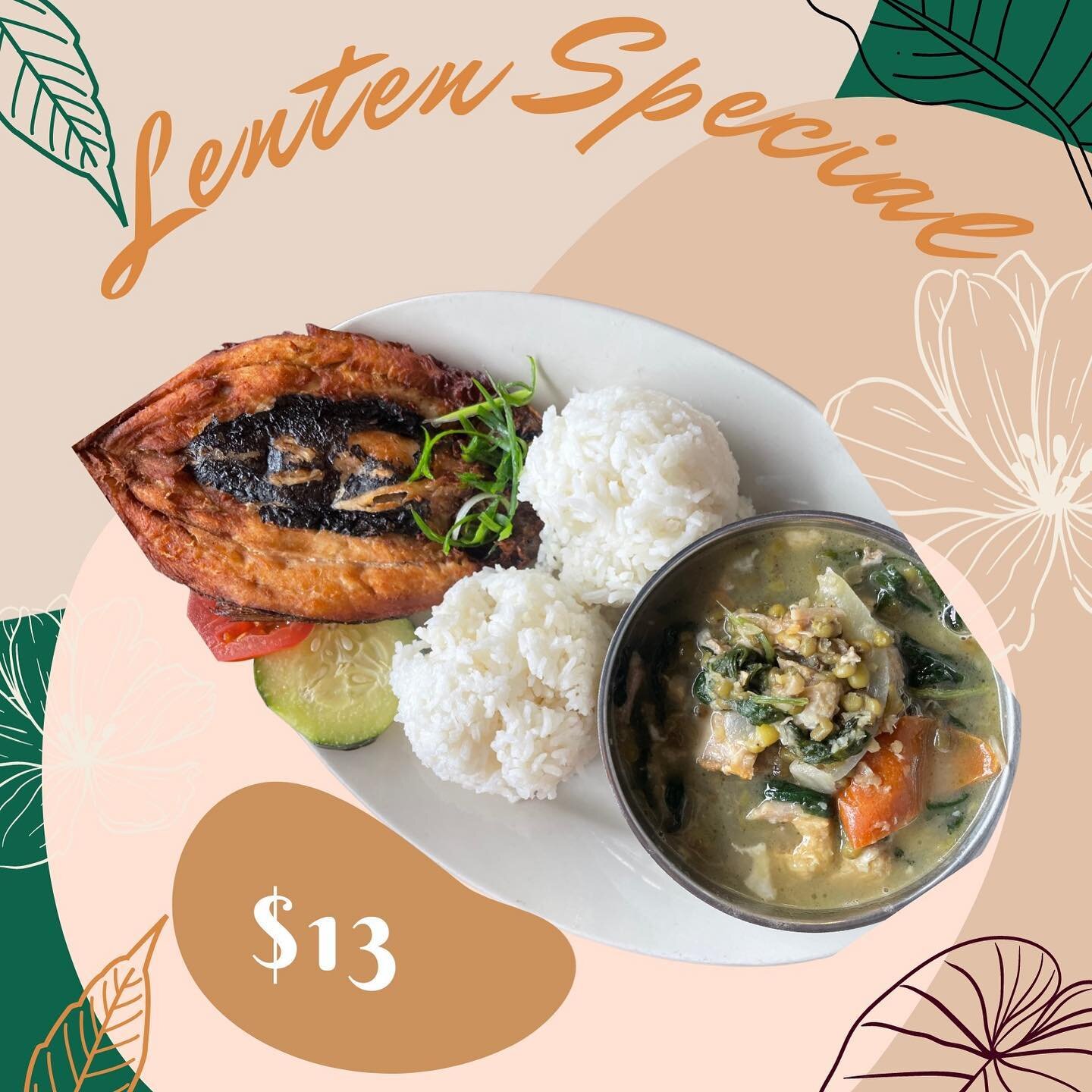 🚨LENTEN SPECIAL🚨

Deep-Fried Baby Bangus (Milkfish), Mongo and Jasmine Rice 😋