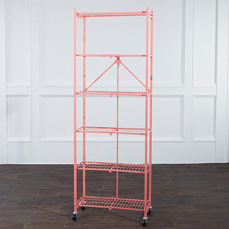 Origami 6 Tier Storage Rack in Coral