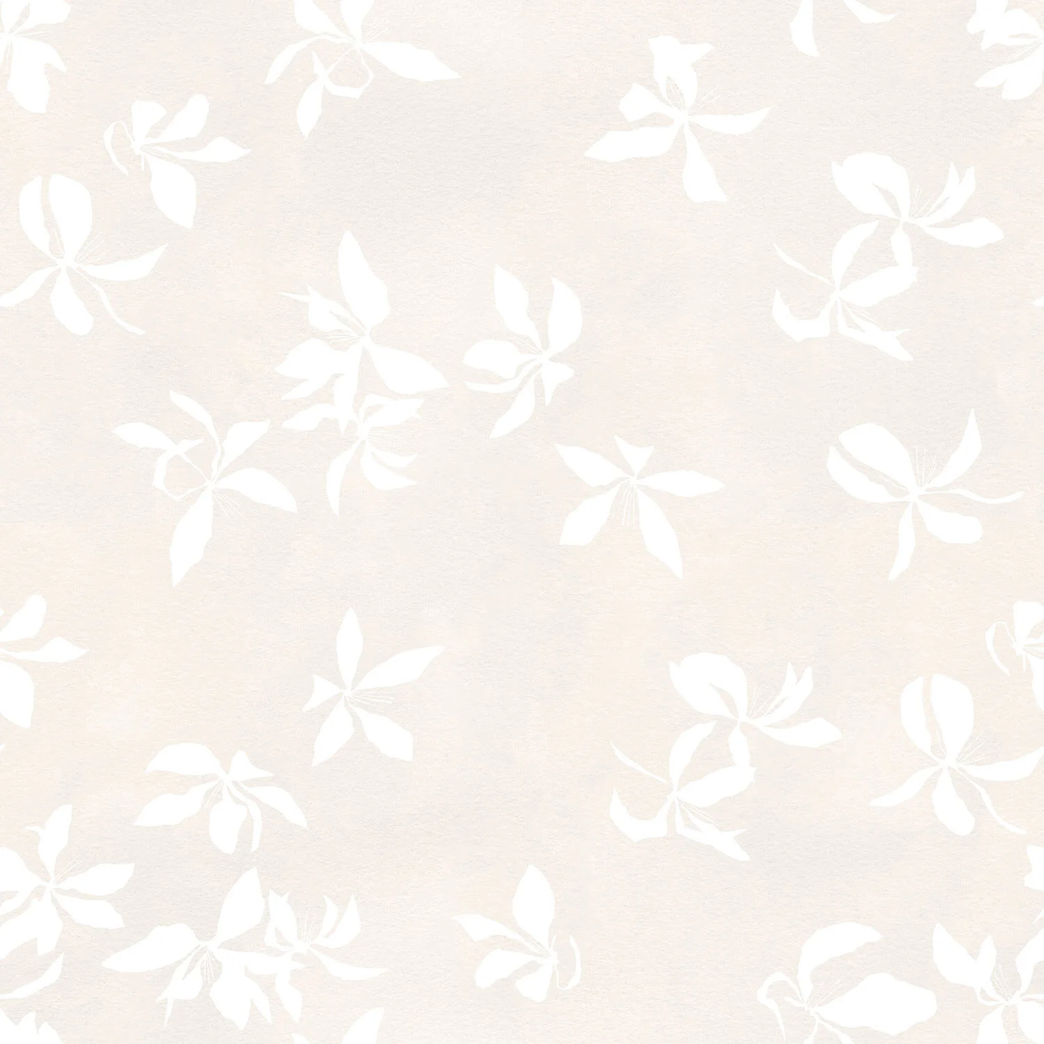 Floating Petals Taupe/White