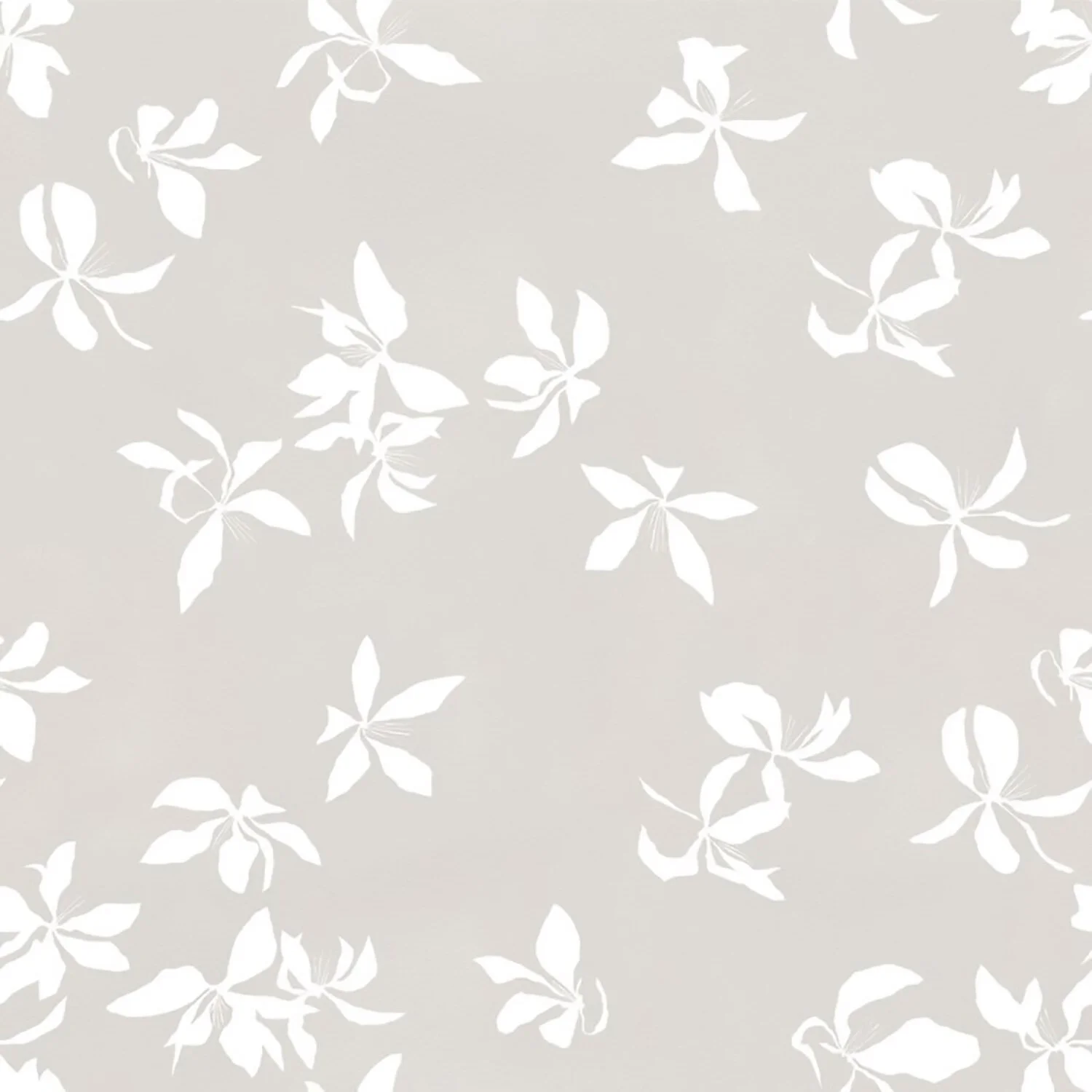 Floating Petals Gray/White